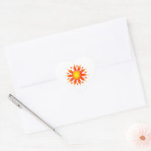 Red Flame Sun Ecology Graphic.png Hart Sticker (Envelop)