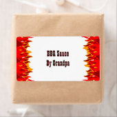 Red Flames BBQ Custom Canning Labels (Insitu)