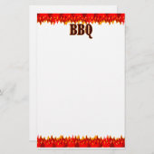 Red Flames BBQ Gezegde Briefpapier (Voorkant / Achterkant)
