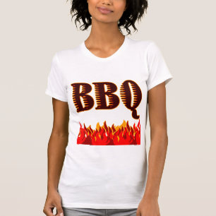 Red Flames BBQ Gezegde T-shirt