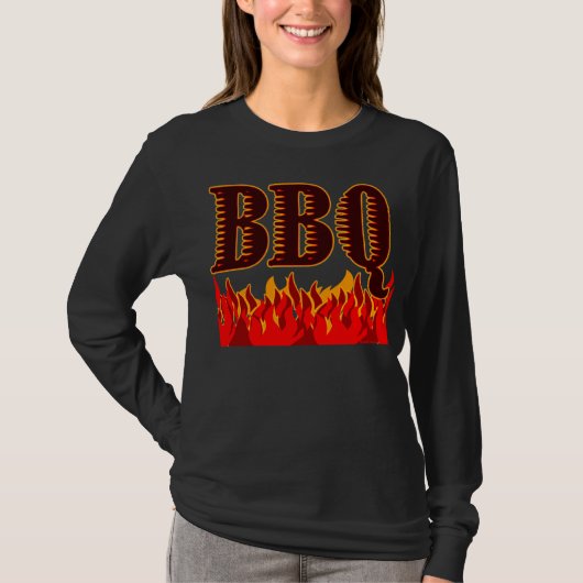 Red Flames BBQ Gezegde T shirt (Voorkant)