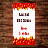 Red Flames Custom Hot Sauce Canning Labels
