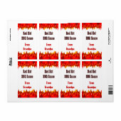 Red Flames Custom Hot Sauce Canning Labels (Full Sheet)