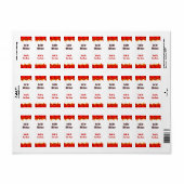 Red Flames Custom Hot Sauce Canning Labels Small (Full Sheet)