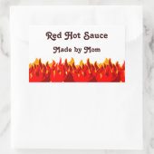 Red Flames Custom Jar of Canning Labels (Tas)