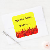 Red Flames Custom Jar of Canning Labels (Envelop)