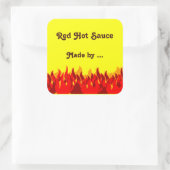 Red Flames Custom Jar of Canning Labels (Tas)