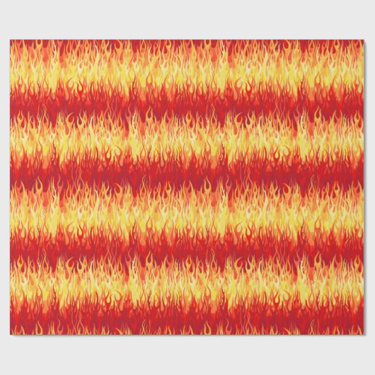 Red Flames Pattern - Hot Rod Cadeaupapier (Vlak)