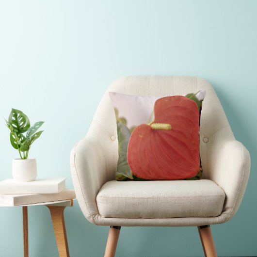 Red Flamingo Flower Cushion Kussen (Stoel)