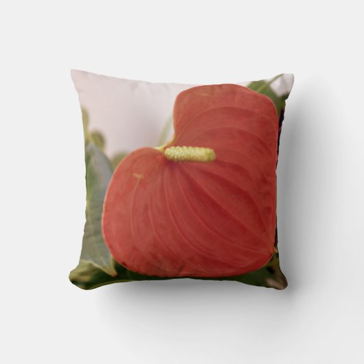 Red Flamingo Flower Cushion Kussen (Voorkant)