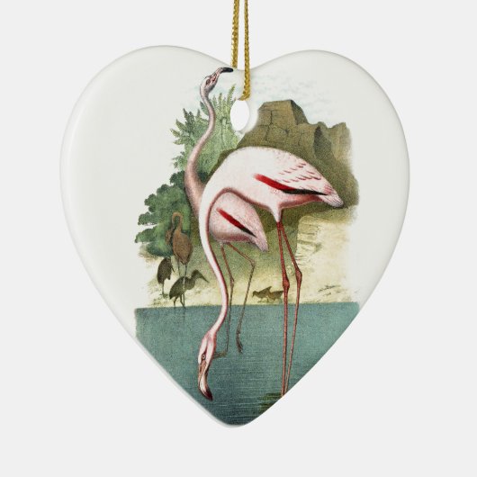 Red Flamingo Keramisch Ornament (Rechts)