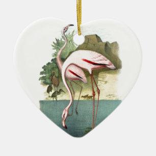 Red Flamingo Keramisch Ornament