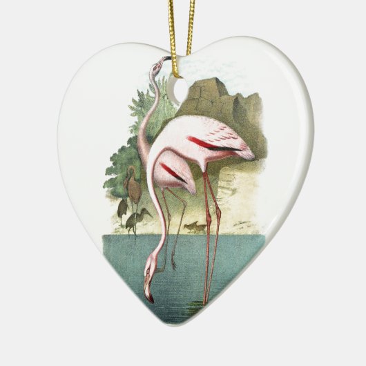 Red Flamingo Keramisch Ornament (Links)