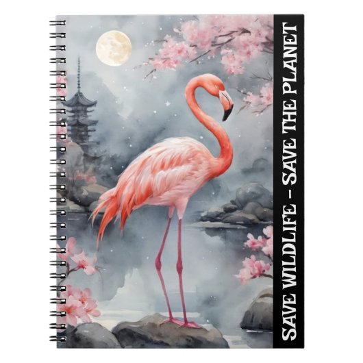 Red Flamingo - Red de wildernis en de planeet Notitieboek (Voorkant)