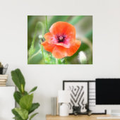 Red Flanders Poppy Poster (Thuiskantoor)