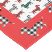 Red Flannel Dachshund Doxie Lover Kerstmis Tafelkleed (Gekanteld)