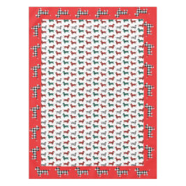 Red Flannel Dachshund Doxie Lover Kerstmis Tafelkleed