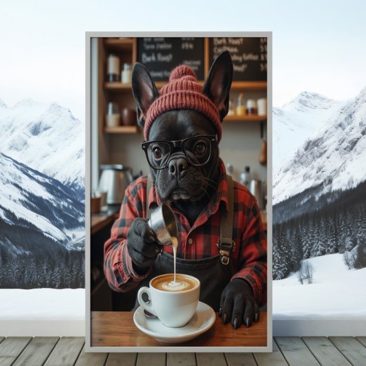 Red Flannel Frenchie: brouwen en zoemen Poster