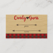 Red Flannel hoeveel Snoepjes spel raden Kaarten (Voorkant)