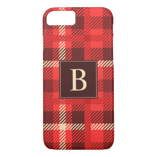 Red Flannel look geplakt met Monogram Case-Mate iPhone Case