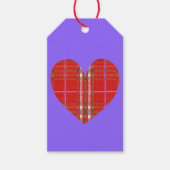 Red Flannel Pset Heart Cadeaulabel (Voorkant)