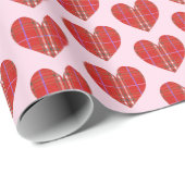 Red Flannel Pset Heart Cadeaupapier (Rol Hoek)
