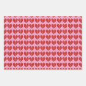 Red Flannel Pset Heart Inpakpapier Vel (Voorkant 3)