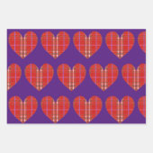 Red Flannel Pset Heart Inpakpapier Vel (Voorkant 2)