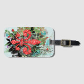 Red Fleur de Lis Bagagelabel (Voorkant (horizontaal))