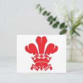 Red Fleur de Lis Briefkaart (Staand voorkant)