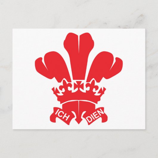 Red Fleur de Lis Briefkaart (Voorkant)
