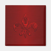 Red Fleur de Lis Magneet (Voorkant)