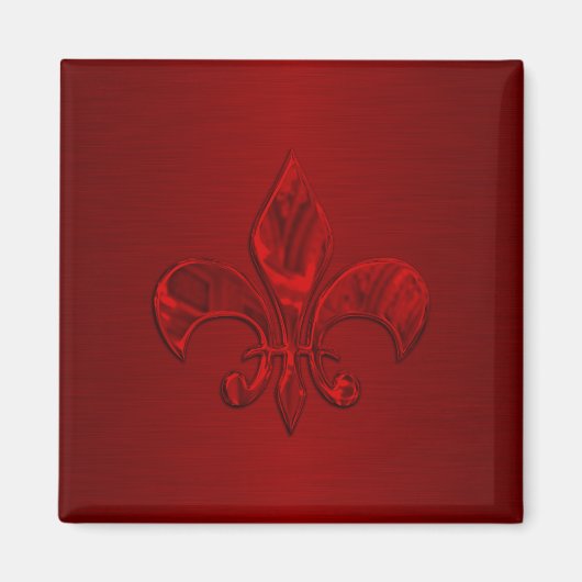 Red Fleur de Lis Magneet (Voorkant)