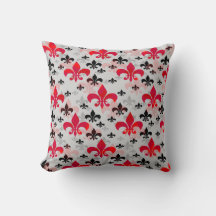Red Fleur De Lis oppervlaktepatroon ontwerp
