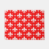 Red Fleur-de-lis Pattern Design Deurmat (Voorkant)