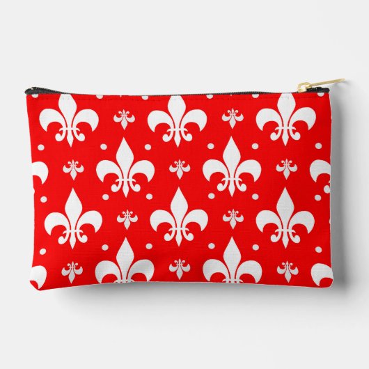 Red Fleur-de-lis Pattern Design Etui (Achterkant)