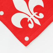 Red Fleur-de-lis Pattern Design Fleece Deken (Hoek)
