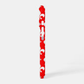 Red Fleur-de-lis Pattern Design iPhone 16 Hoesje (Linkerkant)