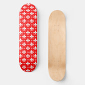 Red Fleur-de-lis Pattern Design Persoonlijk Skateboard (Voorkant)