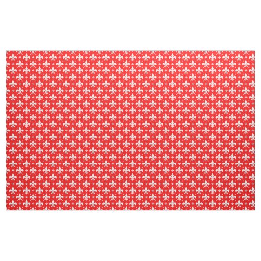 Red Fleur-de-lis Pattern Design Stof (Yard (91,4 cm))