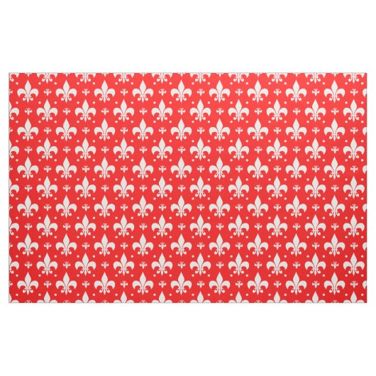 Red Fleur-de-lis Pattern Design Stof (Fat Quarter)