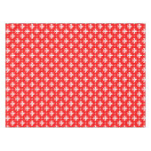 Red Fleur-de-lis Pattern Design Tafelkleed (Voorkant (Horizontaal))