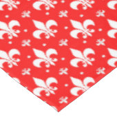 Red Fleur-de-lis Pattern Design Tafelkleed (Gekanteld)