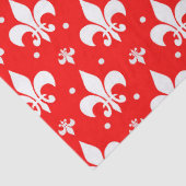 Red Fleur-de-lis Pattern Design Tissuepapier (Detail)