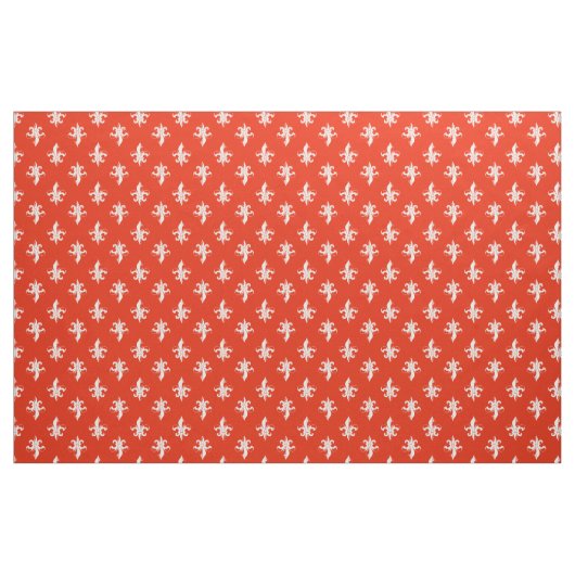 Red Fleur De Lis Pattern Stof (Yard (91,4 cm))