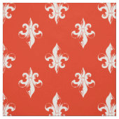 Red Fleur De Lis Pattern Stof (Swatch)