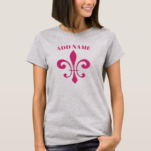 Red Fleur De Lis Shirten T-shirt (Voorkant)