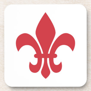 Red Fleur de Lys Bier Onderzetter