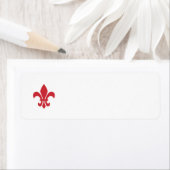 Red Fleur de Lys Blank Etiket (Insitu)