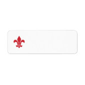 Red Fleur de Lys Blank Etiket (Voorkant)